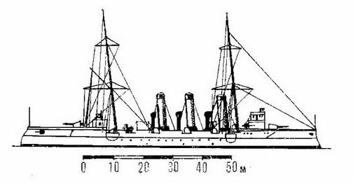 91. Бронепалубный крейсер III ранга "Цусима", Япония. 1902 г.