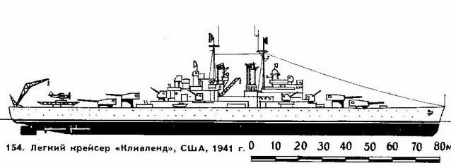 154. Легкий Крейсер "Кливленд", США, 1941 г.