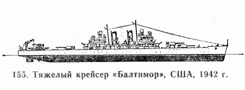 155. Тяжелый Крейсер "Балтимор", США, 1942 г.