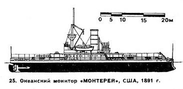 25. Океанский монитор «Монтерей», США, 1891 г.