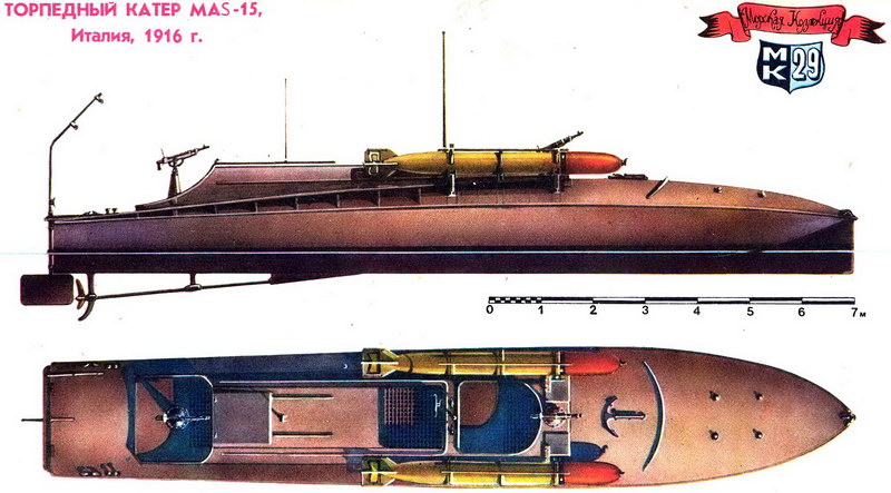 Торпедный катер MAS-15,  Италия, 1916 г.