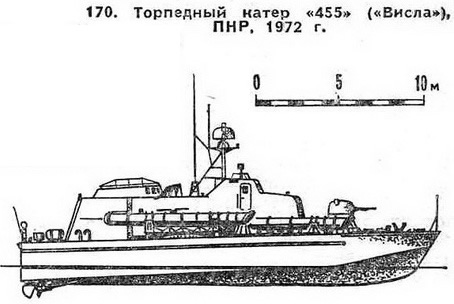 170. Торпедный катер «455» («Висла»), ПНР, 1972 г.