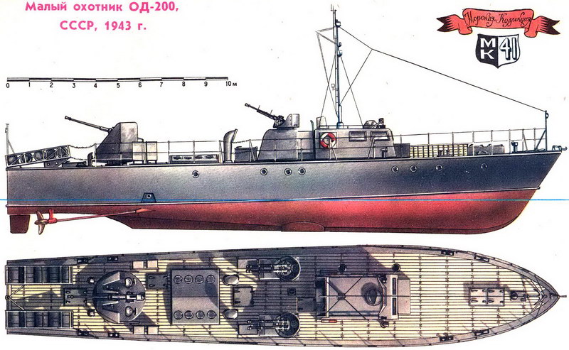 Малый охотник ОД-200, СССР, 1943 г.