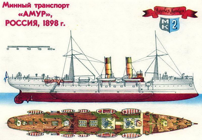 Минный транспорт “Амур”, Россия, 1898 г.